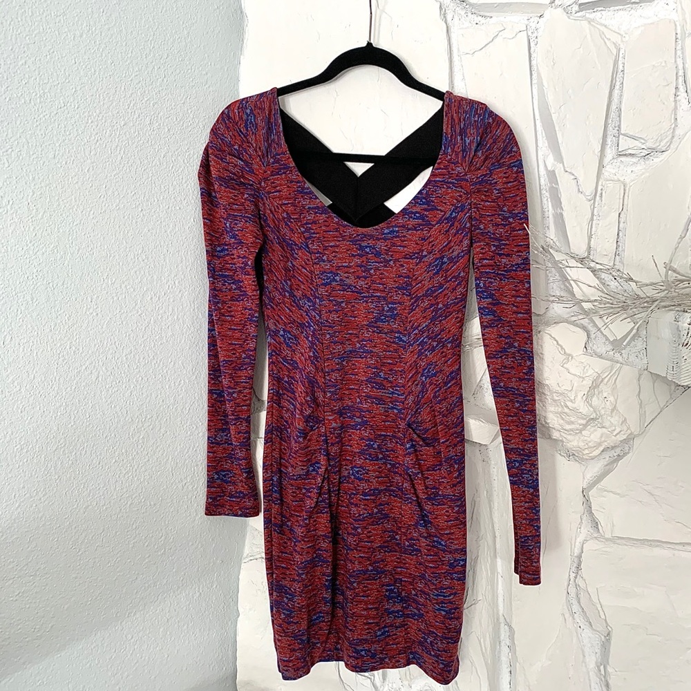 BCBGgeneration Crisscross back long sleeve dress